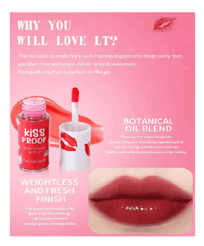 Kiss Proof Lip Stain Kiraz Meyveli Tint - Görsel 2